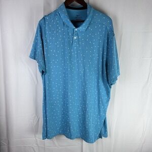 Nike Dri Fit Vapor Micro Print Floral Golf Polo Shirt Men 2X Stretch Performance